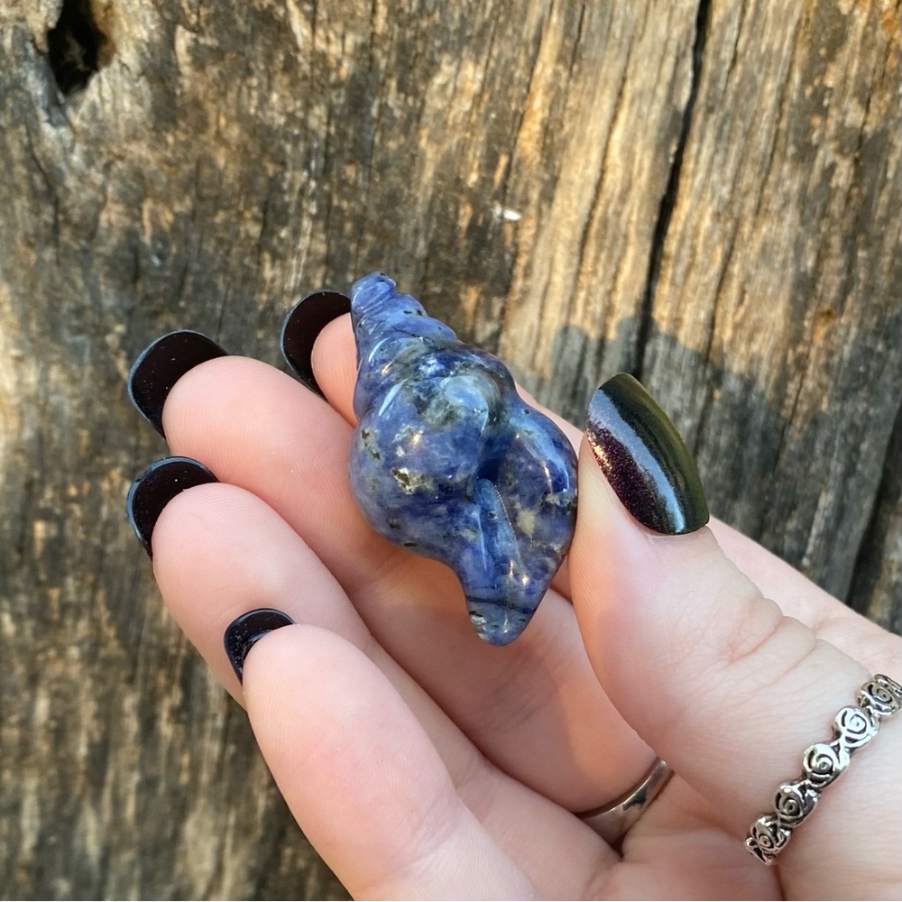 ☁️ sodalite sea shell crystal carving